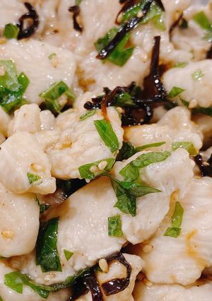 鶏むね肉の塩こん大葉あえ-レシピのメイン写真