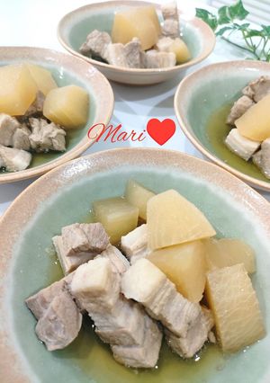 大根と豚バラ肉の煮物-レシピのメイン写真