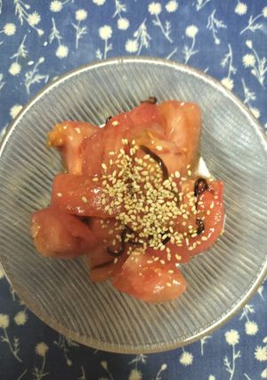 トマトの塩昆布和え-レシピのメイン写真