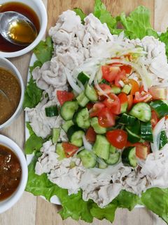 不器用夏バテ策豚冷しゃぶサラダ-レシピのメイン写真