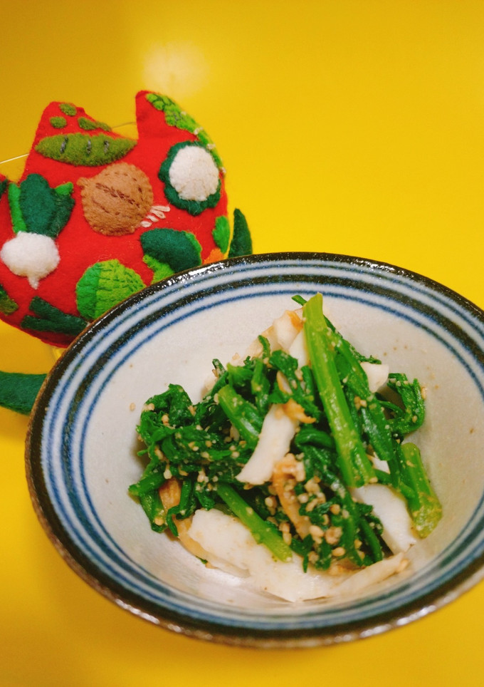 春菊とちくわの胡麻和え-レシピのメイン写真
