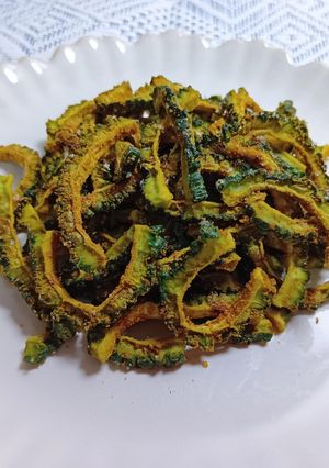 レンチンで!!カレー風味のゴーヤチップ-レシピのメイン写真