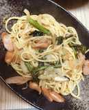菜花とウインナーの和風醤油パスタ