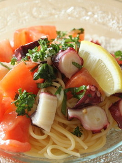たこの冷製パスタ-レシピのメイン写真