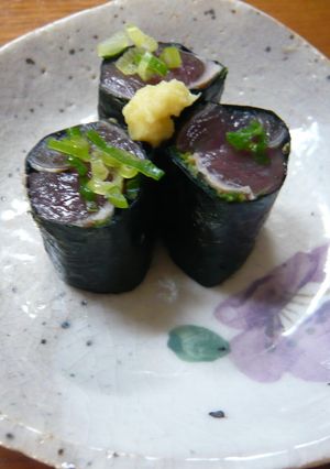 ♦♫⁺鰹のたたきの磯辺巻⁺♫♦-レシピのメイン写真