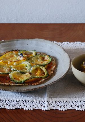 ご飯でパリパリゴーヤピザ-レシピのメイン写真