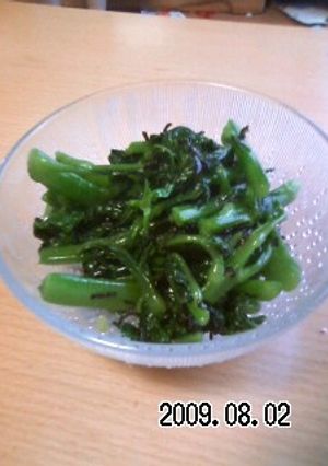 つるむらさきの塩こんぶ和え-レシピのメイン写真