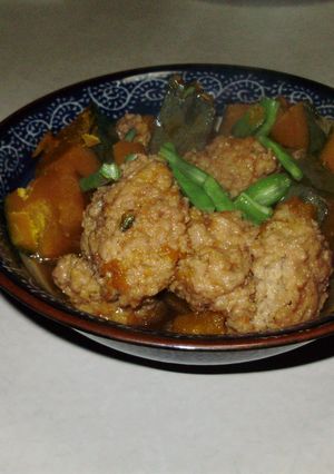 かぼちゃ・鶏つくねの煮もの-レシピのメイン写真