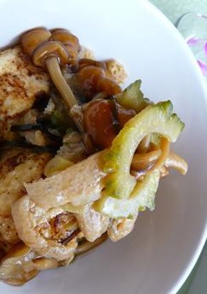ゴーヤ入りとろうま揚げだし豆腐-レシピのメイン写真