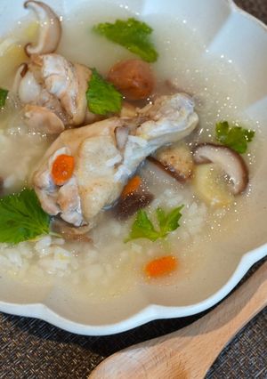 参鶏湯風おかゆ-レシピのメイン写真