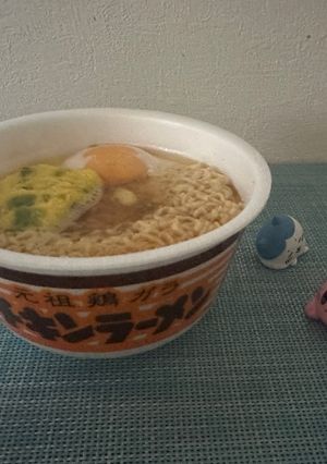 ☆カップ麺にタンパク質を☆卵チキラー🥚-レシピのメイン写真