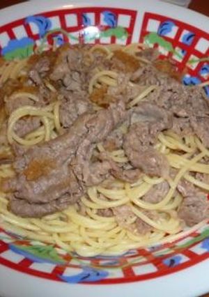 ビーフバター焼きパスタ-レシピのメイン写真