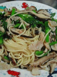 菜の花とキノコのパスタ-レシピのメイン写真