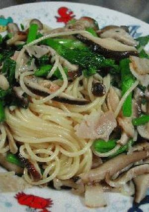 菜の花とキノコのパスタ-レシピのメイン写真