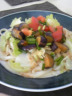 茄子とトマトのピリ辛サラダうどん-レシピのメイン写真