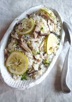 焼さんまのカボスちらし寿司-レシピのメイン写真