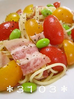 *新鮮アイコとベーコンの冷製パスタ*-レシピのメイン写真