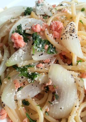 簡単＆超早★　鮭×パセリのお手軽パスタ-レシピのメイン写真