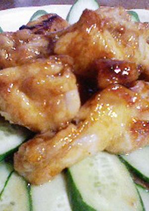 らっきょ漬けの残り酢で簡単照り焼きチキン-レシピのメイン写真