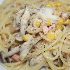 焼きさけあらほぐしパスタまな板包丁いらず-レシピのメイン写真