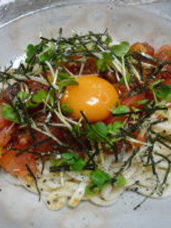 マグロのユッケ風 冷やしうどん-レシピのメイン写真