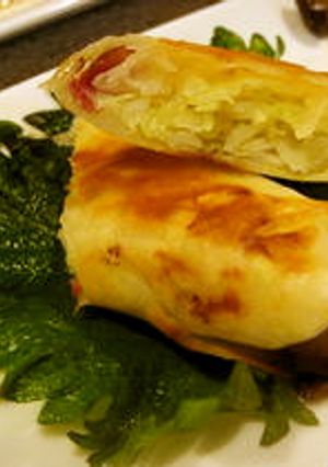 キャベツとベーコンの焼春巻き-レシピのメイン写真