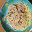 鮭のクリームスパゲティ