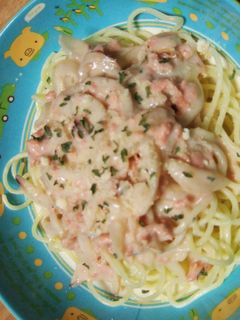 鮭のクリームスパゲティ-レシピのメイン写真