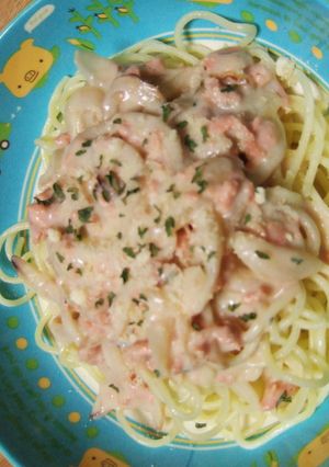 鮭のクリームスパゲティ-レシピのメイン写真