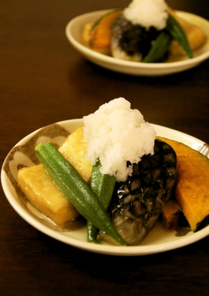 高野豆腐と夏野菜の精進煮☆揚げだし風-レシピのメイン写真