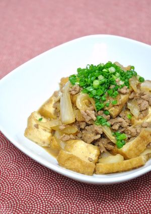 厚揚げとひき肉の甘辛煮-レシピのメイン写真