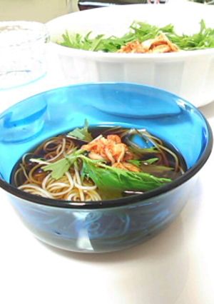 水菜とキムチで♡サラダそうめん-レシピのメイン写真