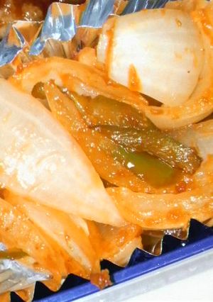 玉ねぎとピーマンのカレーケチャップ炒め-レシピのメイン写真