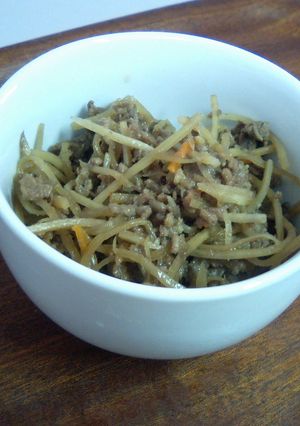 牛ミンチごぼうのしぐれ煮-レシピのメイン写真