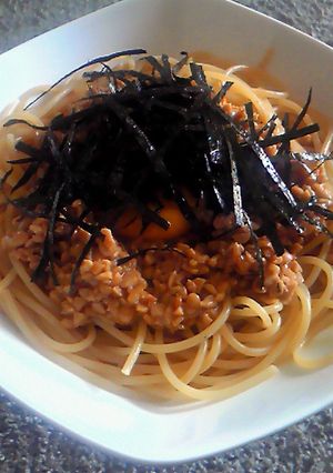 コンソメ風味☆納豆パスタ-レシピのメイン写真