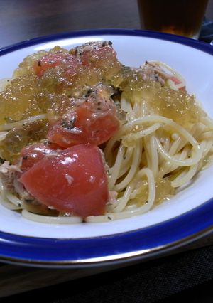 トマトとツナの冷製パスタ☆ジュレのせ-レシピのメイン写真
