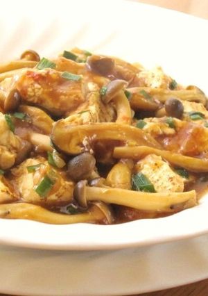 ∮肉なし✰彡焼き豆腐としめじの麻婆豆腐∮-レシピのメイン写真