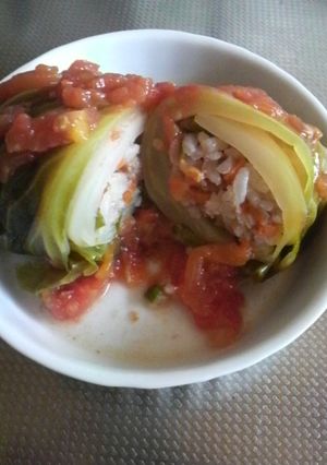 ワンコ食~トマトロールキャベツ-レシピのメイン写真