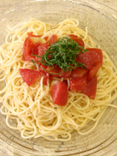 白だしで トマト冷やしスパ-レシピのメイン写真