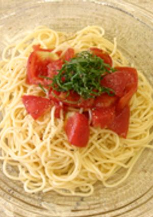 白だしで トマト冷やしスパ-レシピのメイン写真