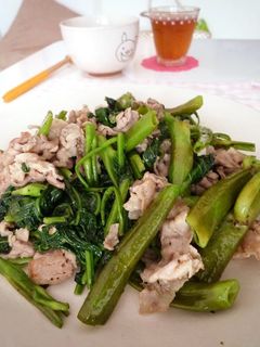 お手軽にバリな味♪空芯菜炒め-レシピのメイン写真