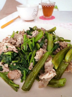 お手軽にバリな味♪空芯菜炒め-レシピのメイン写真
