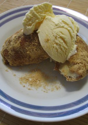 揚げコッペパンきなこがけアイスクリーム添-レシピのメイン写真