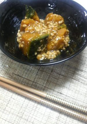 かぼちゃのそぼろ餡掛け♪-レシピのメイン写真