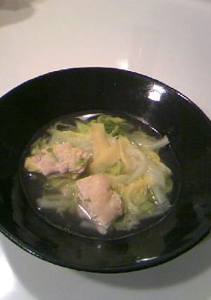 白菜と鶏肉を鍋にセットするだけ!の簡単煮-レシピのメイン写真