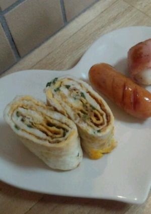 ねぎとかつお節の目玉焼き巻き♪-レシピのメイン写真