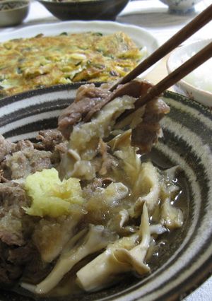 薄切り牛肉の焼きしゃぶ-レシピのメイン写真