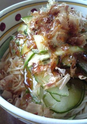 ☆きゅうりとかつお節のさっぱりそうめん☆-レシピのメイン写真