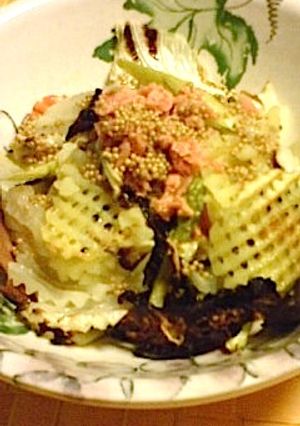 焼さけあらほぐしと焼野菜のサラダ-レシピのメイン写真