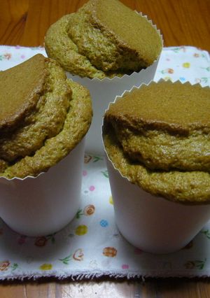 紙コップで抹茶シフォンケーキ-レシピのメイン写真